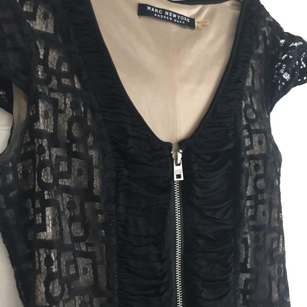 Cocktail Dress: Zipper Front Lace